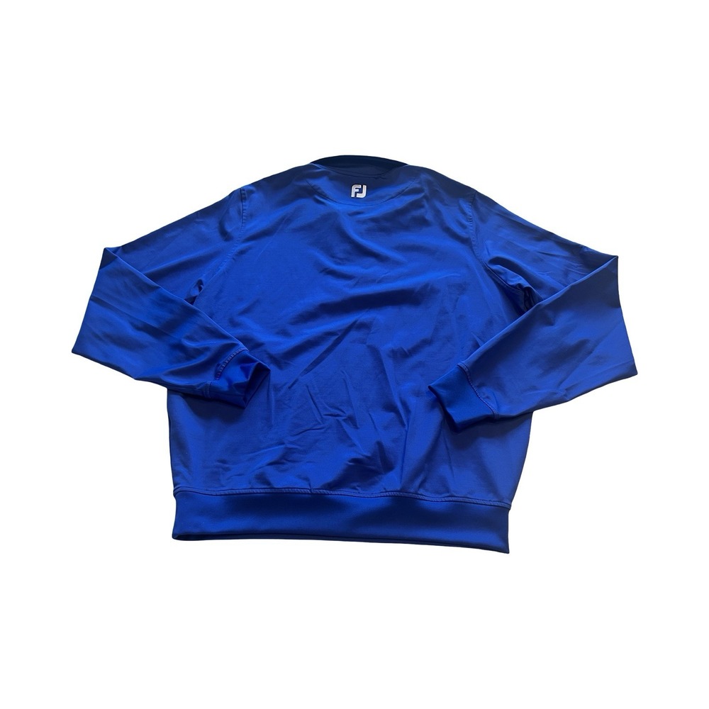 FootJoy Mens Quarter Zip Golf Pullover Royal Blue Performance Size M - Picture 5 of 5